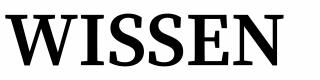 Schriftzug vom Wissen Magazin in schwarz vor weißem Hintergrund